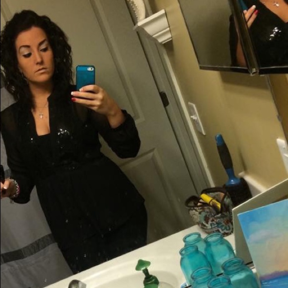 Sheer bling button down - Picture 3 of 3